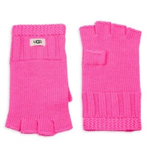 UGG Fingerless knit gloves bright pink one size